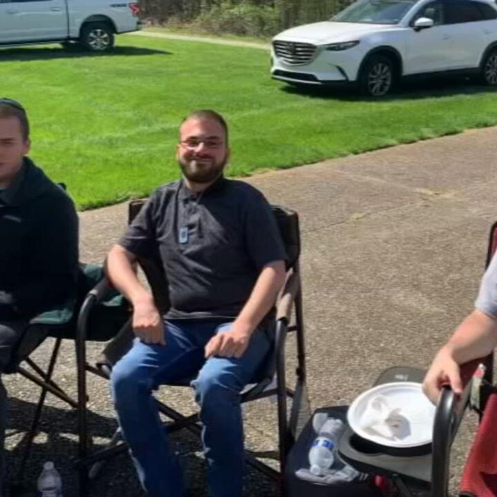 LMPD Officer Nick Wilt with brothers Alex and Zack
